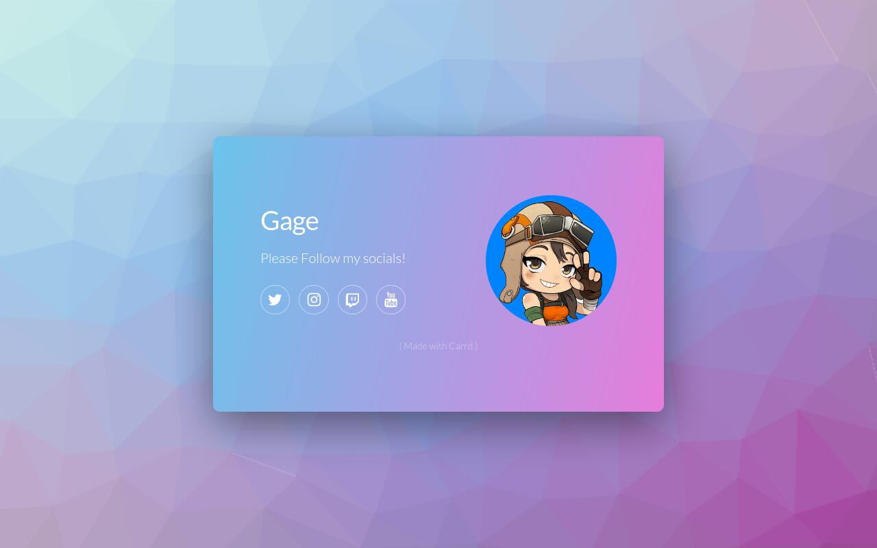 Carrd profile picture for @gage